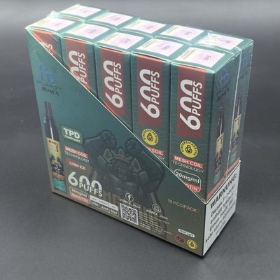 10x Fumot RandM Tornado 600 Zufälliger Geschmack Lush Ice