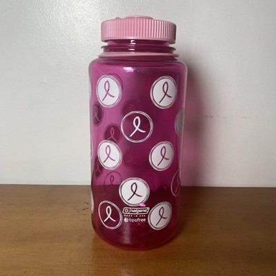 Nalgene 32oz Wide Mouth Water Bottle Cup Pink Breast Cancer Awareness Ribbon