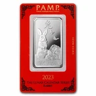 2023 1 oz Silver Bar - PAMP Suisse (Year of the Rabbit)