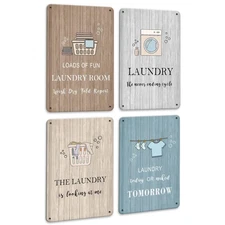 Drsoum Laundry Room Wall Metal Signs Art Funny Signs Vntage Laundry Rules Far...