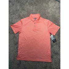 Ben Hogan Performance Coral Gingham Golf Polo Shirt men's small