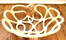 Bowls With Holes Handcrafted Ceramic Open Weave Bread Fruit Bowl w/Starfish 11"