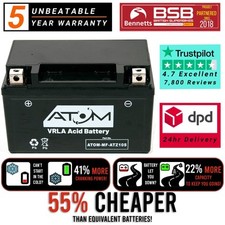 YTZ10S Atom AGM Motorcycle Battery 12V for Honda CBR 650 F 2014-2018