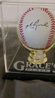 Signed Original Baseball Ball w/ Acrylic Clear Display Case & Gold Glove Stand
