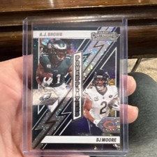 Panini 2024 Contenders Power Players A.J. Brown DJ Moore #12 Football Card