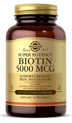Biotin 5000 mcg 50 Gemüsekapseln Solgar