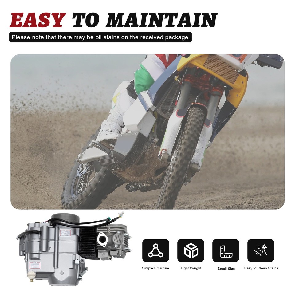 Moteur Lifan 125cc 4 Temps Complet – Pour Pit Bike, Moto Dirt, Embrayage Manuel