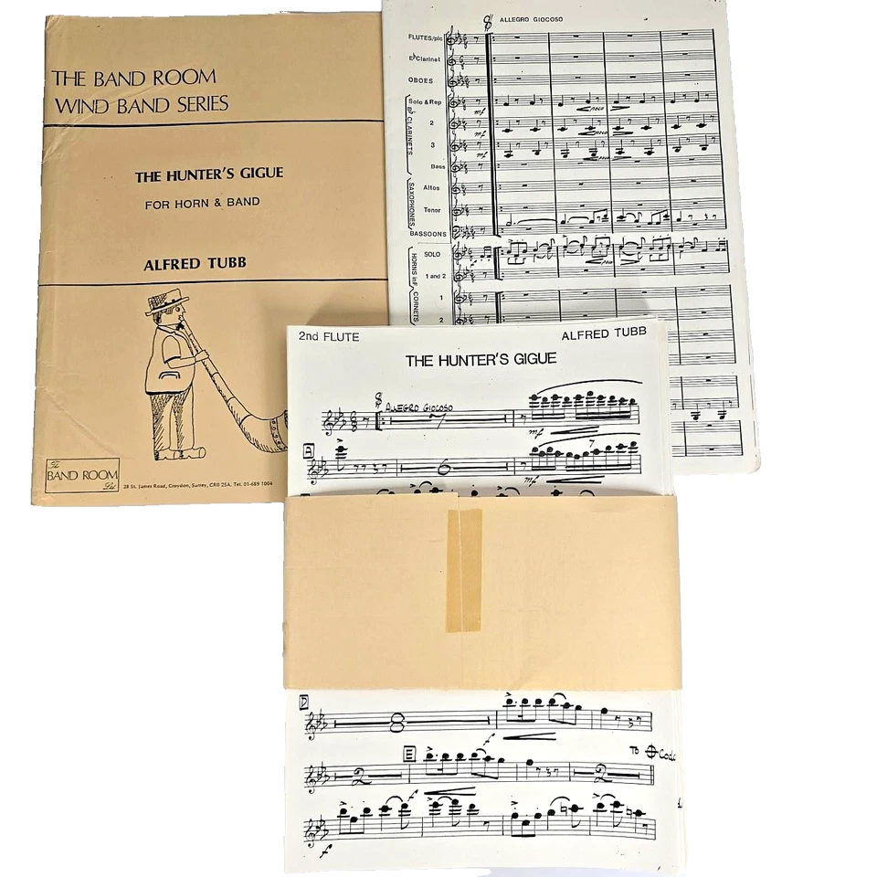Band Room The Hunters Gigue Complete Band Score Sheet Music Alfred Tubb Vintage - Image 2 of 4