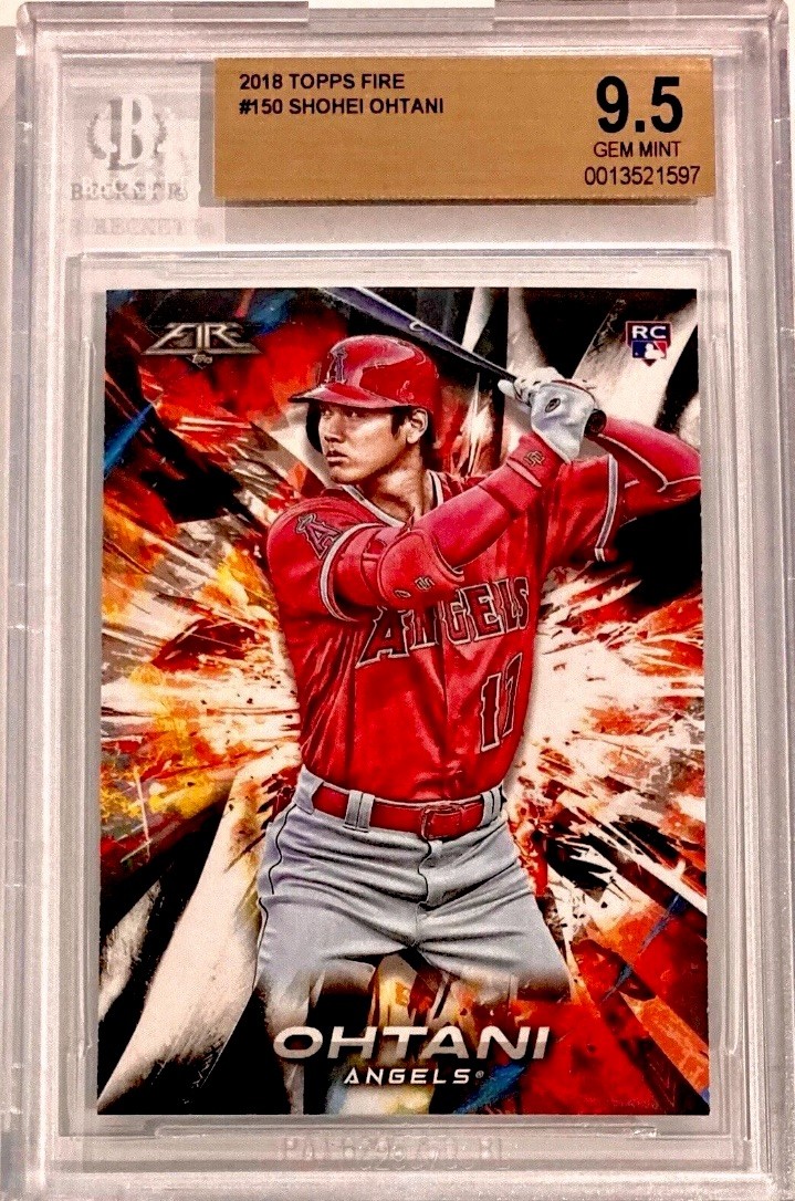 2018 Topps Fire #150 Shohei Ohtani Rookie BGS 9.5 GEM MINT RC