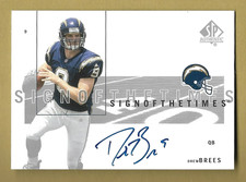 DREW BREES 2001 UPPER DECK SP AUTHENTIC ROOKIE RC AUTOGRAPH AUTO CARD #DBR NFL. rookie card picture