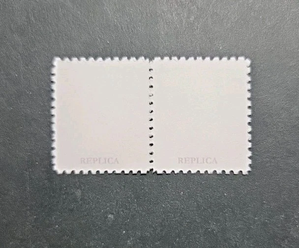 US Stamps SC# 505 1917-1919 5c Washington Error Replica Pair - Image 2 of 2