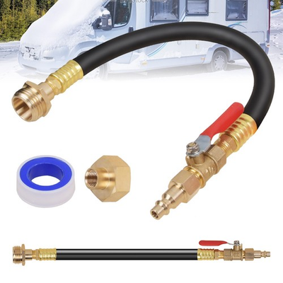 #ad #ad Camper Winterizing Kit Blowout Shut Off Valve Adapter Hose Tap For RV Trailer $15.00
