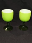(2) Vintage Carlo Moretti Murano Art Glass Wine Goblets – Handcrafted in Italy-