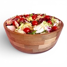 Handcrafted Walnut Maple Salad Bowl Large Size