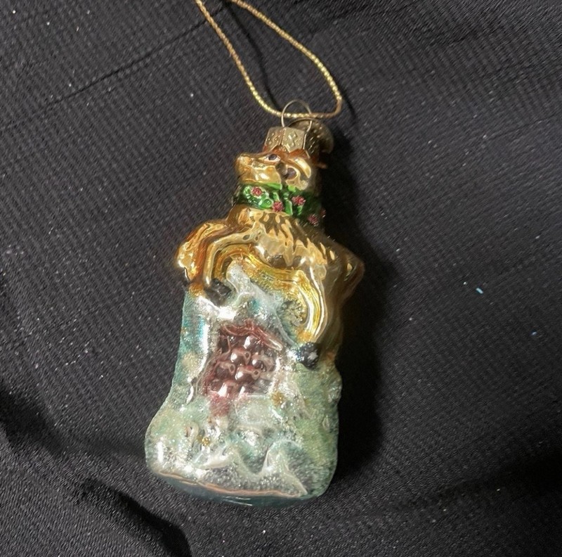 Reindeer Mercury Glass Ornament