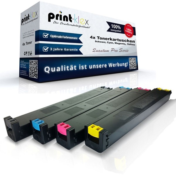 4X Rebuild Tonerkartuschen FüR Sharp MX3100 Lasertoner Quantum Pro-image