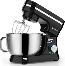 Vospeed Stand Mixer 5 Quarts 8-Speed 1000W Tilt-Head Food Mixer SM-1510X Black