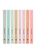 Bible Highlighters 8 Pack Soft Chisel Tip No Bleed Quick Dry Aesthetic