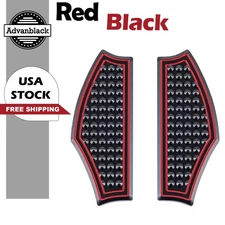 Black / Red Vengeance Rear Passenger Floorboards For Harley Davidson Tourings