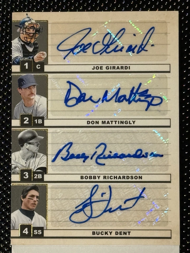 2024 Panini National Treasures Legacy Lineups New York Yankees 8 autos 1/5 SSP Foto 2 de 4