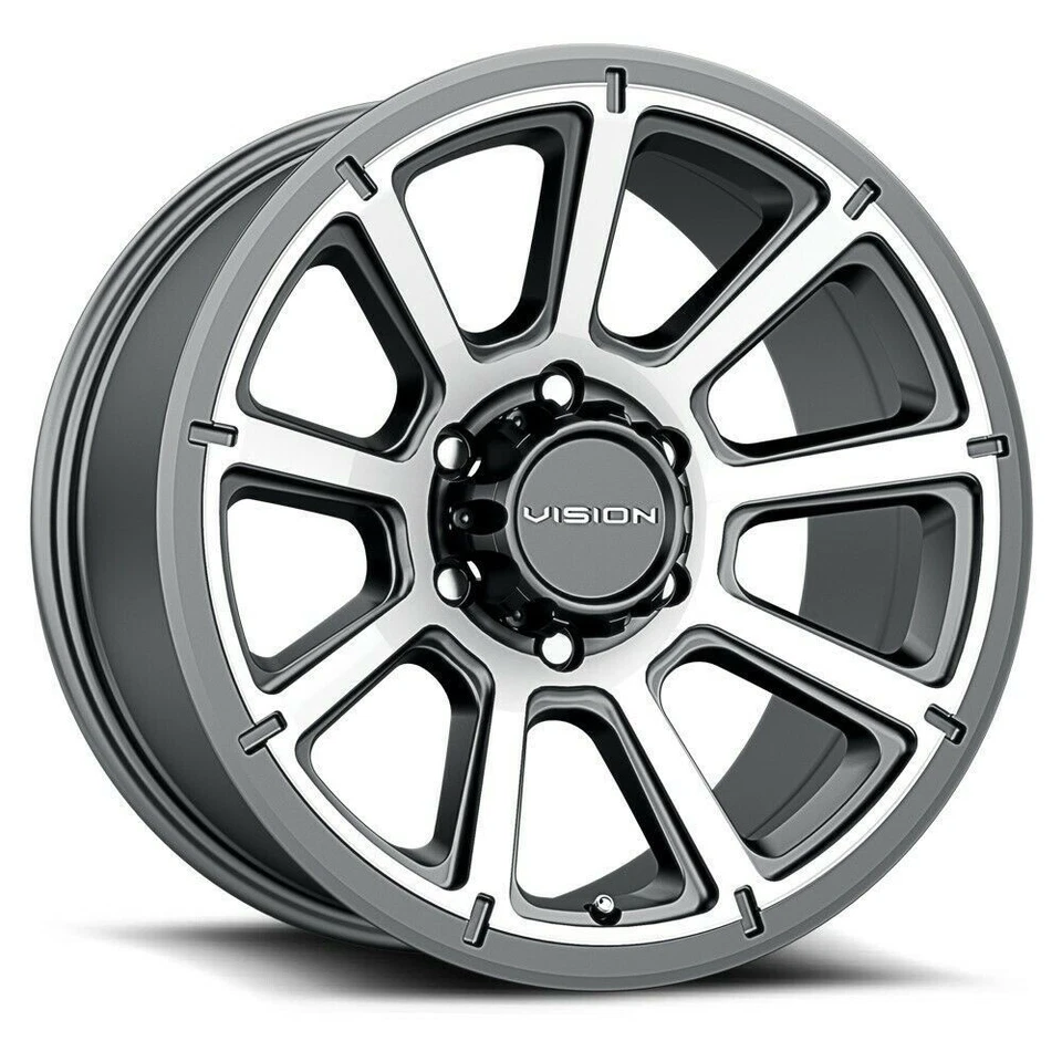 Juego 4 llantas 17" Vision 353 Turbina Gunmetal Mecanizadas 17x8,5 5x5 -6 mm Foto 2 de 4