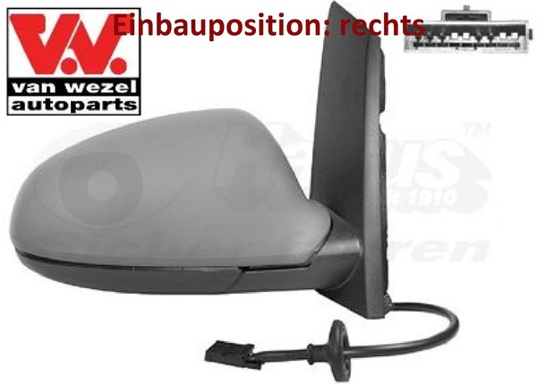 VAN Wezel 3749808 AußEnspiegel Rechts Spiegel AußEn FüR Opel-image
