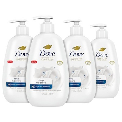 Dove Advanced Care Hand Wash 4-Pack | Moisturizing Skin Cleanser | Choose Scent