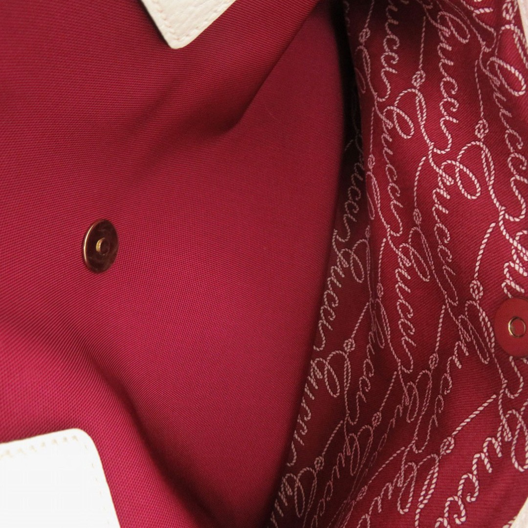 Gucci Canvas Tote Bag Wine Red White Used Women’s 35cm x 22.5cm thumbnail 7