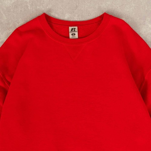 Russell Athletic Vintage Blank Sweatshirt XL Men's Red Plain - Picture 3 of 8