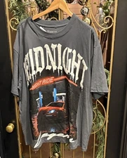 Midnight Night Rider Legend Skelton Red Corvette Grey Tshirt PAC Sun Size XL