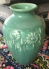 1927 Vase Rookwood Pottery 2591 Sunflower Matte Green Production Ware Rare