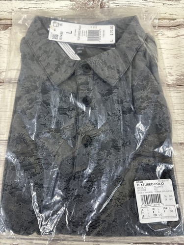 adidas Textured Jacquard Golf Polo Shirt TM1027S23 Men's New - Grey Five - Picture 5 of 6