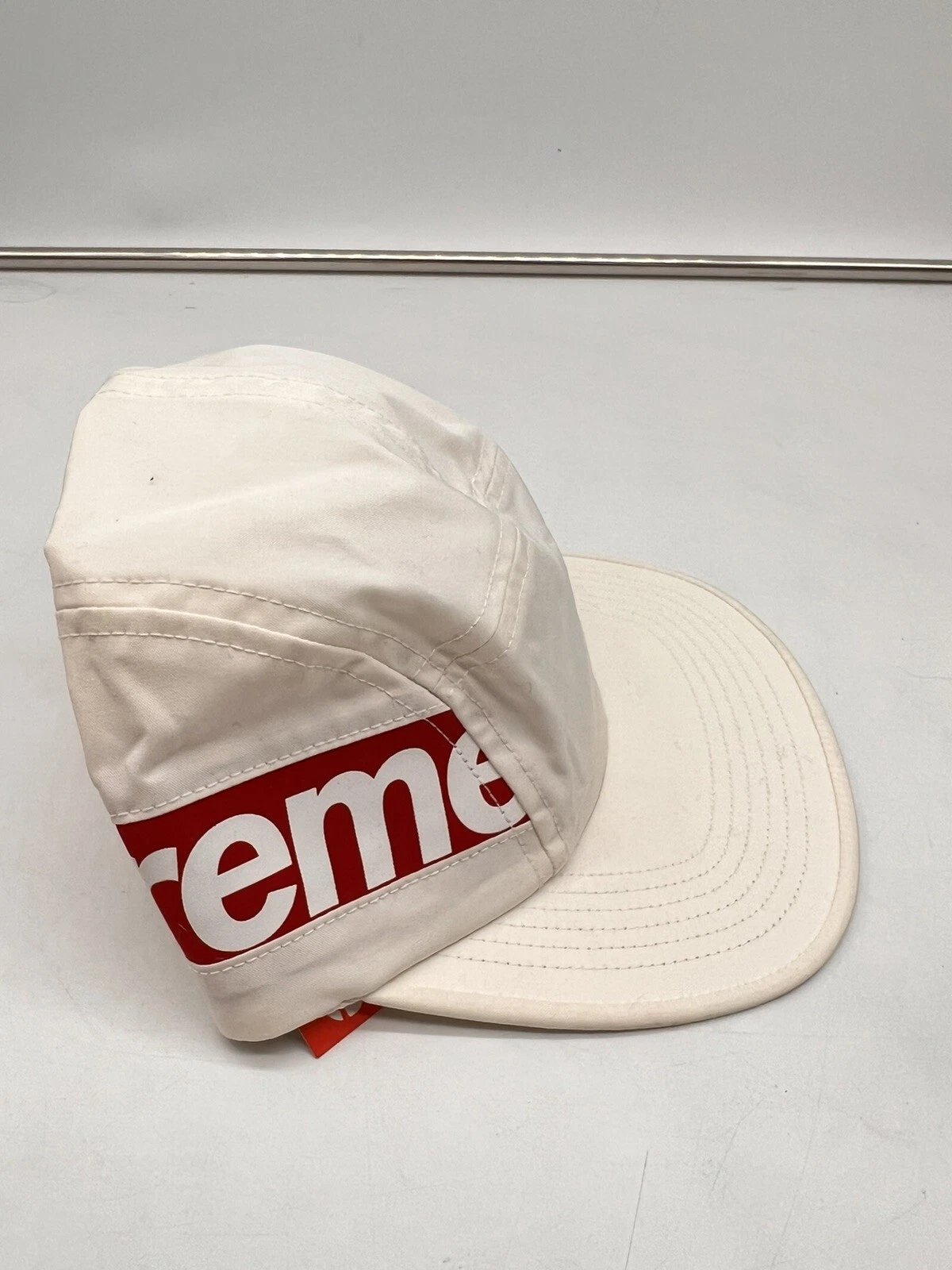 Casquette de camp Supreme Side Panel blanc rouge FW18 2018 noir chapeau NY