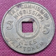 Mississippe Sales Tax Token 5 #57953