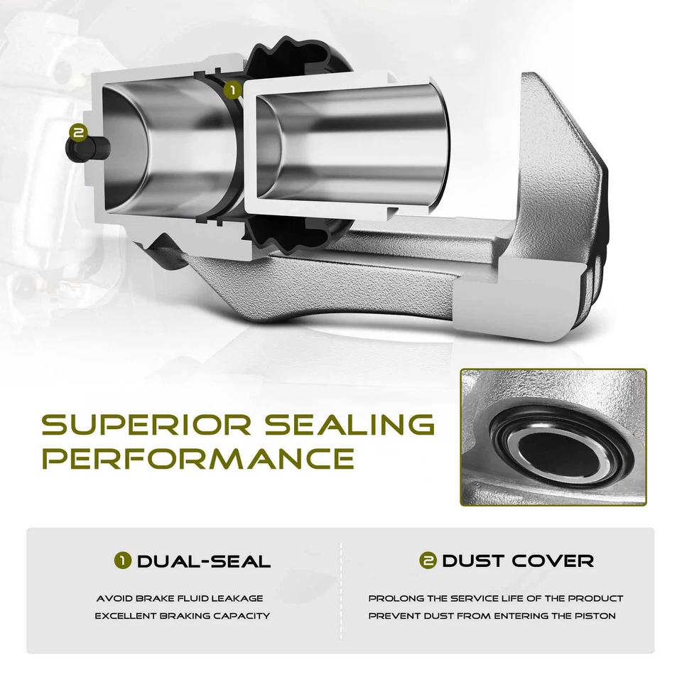 Pinza de freno de disco delantera 2 piezas con soporte para BMW 535i 545i 550i 645Ci 745i 760Li Foto 3 de 4