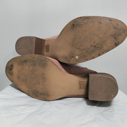 Madewell The Harper Mule Cowgirl Block Heels Suede Sandals Old Rose Womens 9.5 - 第 5/11 張圖片