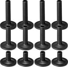 Facmogu 12PCS Black Plastic Long/Medium/Short Flanged Cymbal Sleeves, 