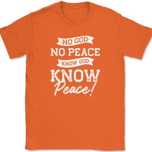 T-Shirt No God No Peace Know God Know Peace Christian Jesus Gott - Bild 8 von 10