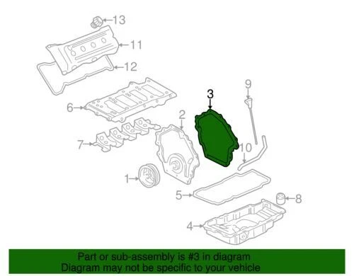 Genuine GM 1998-2011 Cadillac Pontiac Oldsmobile Timing Cover Gasket 12554519 - Image 2 of 2