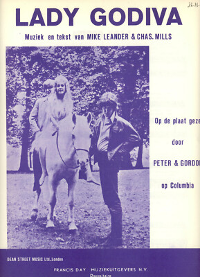 PETER & GORDON : Lady Godiva   : original HOLLAND  60's Sheet Music