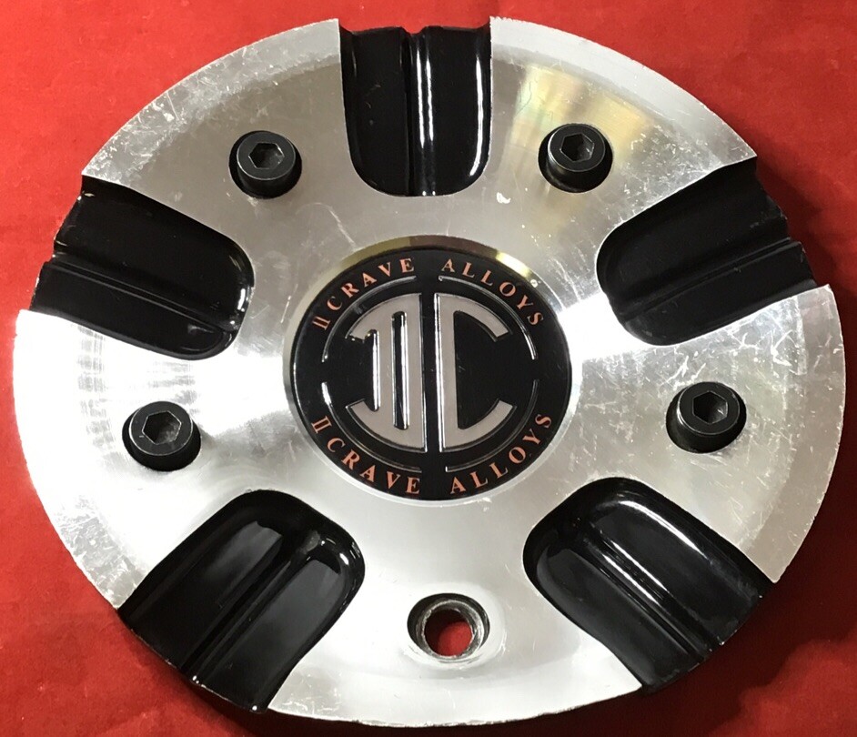 ONE USED 2CRAVE C-339-1 AFTERMARKET BLACK MACHINE WHEELS CENTER CAP 9132