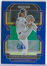 2022 Panini Prizm Draft Picks #PDP66 Carson Whisenhunt /99 Auto Prospect Blue