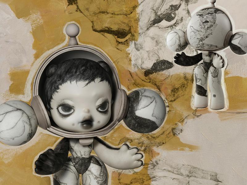 MEGA α SKULLPANDA 400% Egon Schiele MEGA α SKULLPANDA 400% & 1000% Egon Schiele – WHOOPEA
