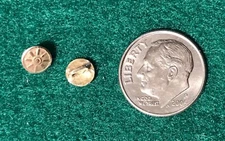 SULSER SADDLERY 1:9 Traditional Model Scale SPOKE BRIDLE CONCHOS - Brass PAIR