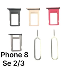 IPHONE 8/SE 2020/22 SIM CARD TRAY WITH SIM EJECT TOOL,   ALL COLORS
