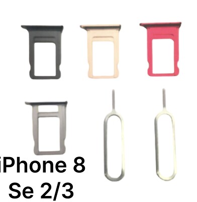 IPHONE 8/SE 2020/22 SIM CARD TRAY WITH SIM EJECT TOOL,   ALL COLORS