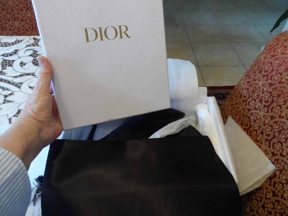 Christian Dior Patent Leather Grosgrain Trim Sock Ankle Boots Size 39.5B - Image 2 of 4