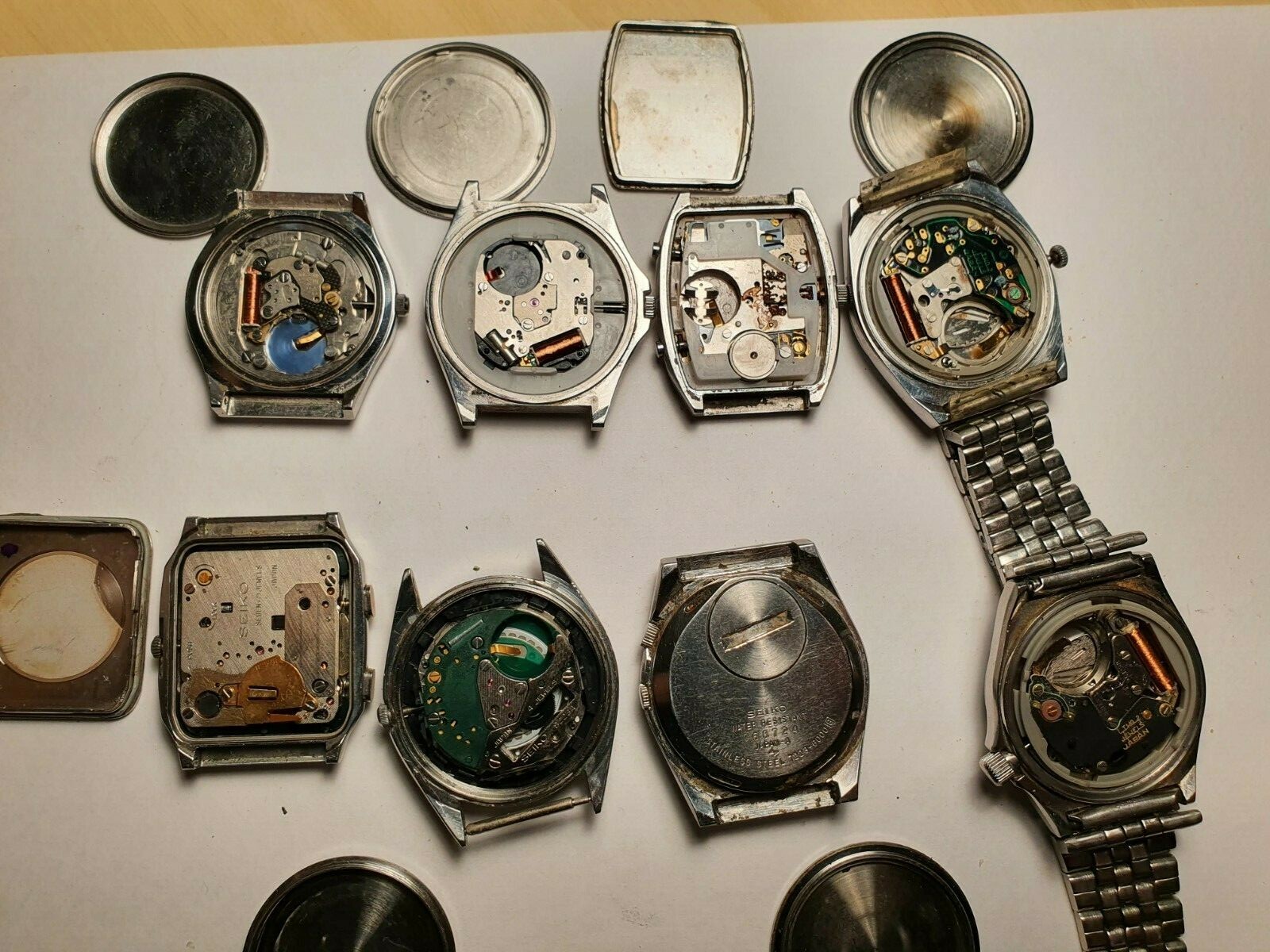 Vintage SEIKO watches quartz lot rare models spares or repair lot 8 x