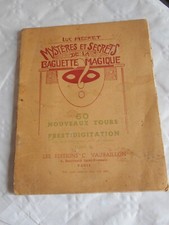 Vintage magicians book 1948 Luc Megret Mysteres secrets de la baguette magique