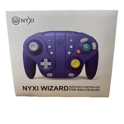 NYXI WIZARD NINTENDO SWITCH WIRELESS CONTROLLER PURPLE - NEW - OPEN BOX
